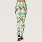 Waterverf Tropisch kokospatroon Leggings (Achterkant)