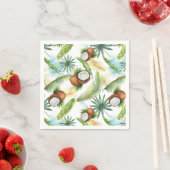 Waterverf Tropisch kokospatroon Servet (Insitu)