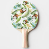 Waterverf Tropisch kokospatroon Tafeltennisbatje (Voorkant)