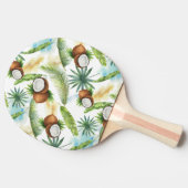 Waterverf Tropisch kokospatroon Tafeltennisbatje (Zijkant)