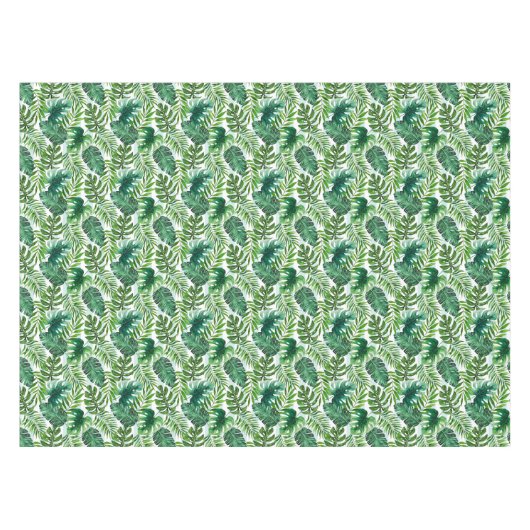 Waterverf Tropisch laat groene moderne Tafelkleed (Voorkant (Horizontaal))