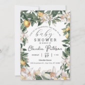 Waterverf Tropisch Lemon Citrus Baby shower Kaart (Voorkant)