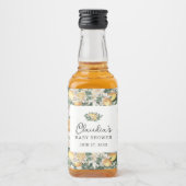 Waterverf Tropisch Lemon Citrus Baby shower Likeurfles Etiket (Voorkant)