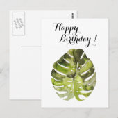 Waterverf Tropisch leren Briefkaart (Voorkant / Achterkant)