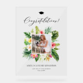 Waterverf Tropisch Lijst Foto Afstudeerfeest Acryl Bord (Voorkant)