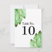 Waterverf Tropisch Lofthus Bruiloft Kaart (Achterkant)