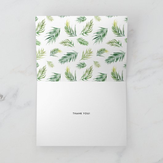 Waterverf Tropisch Lofwerk Bedankt (Binnen)