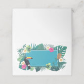 Waterverf Tropisch met Toucan Blauwgroen ID577 Plaatskaartje (Buitenkant ongevouwen)