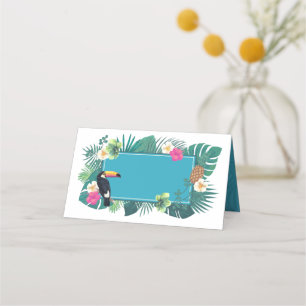 Waterverf Tropisch met Toucan Blauwgroen ID577 Plaatskaartje