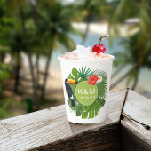 Waterverf Tropisch met Toucan Green ID577 Papieren Bekers