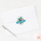 Waterverf Tropisch met Toucan Hartelijk dank Blauw Ronde Sticker (Envelop)