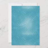 Waterverf Tropisch met Toucan Wedding Blauwgroen I Kaart (Achterkant)