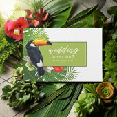 Waterverf Tropisch met Toucan Wedding Green ID577 Gastenboek