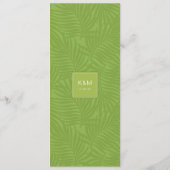 Waterverf Tropisch met Toucan Wedding Green ID577 Menu (Achterkant)