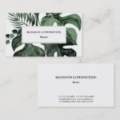 Waterverf Tropisch Monstera laat Griekenland over Visitekaartje (Voorkant / Achterkant)