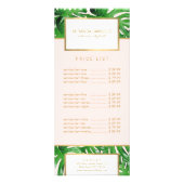 Waterverf Tropisch Monstera laat roze patroonroze Reclamekaart (Voorkant)