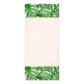 Waterverf Tropisch Monstera laat roze patroonroze Reclamekaart (Achterkant)