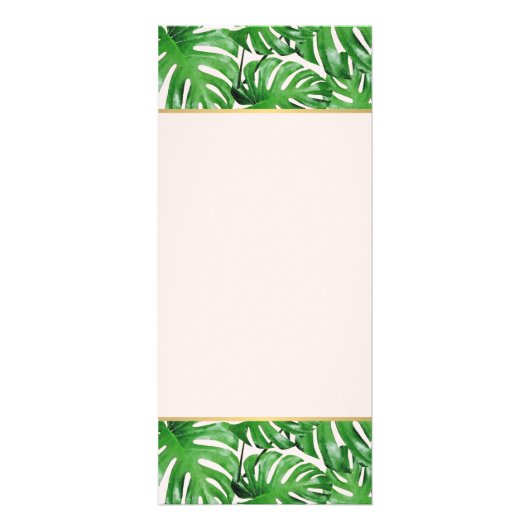 Waterverf Tropisch Monstera laat roze patroonroze Reclamekaart (Achterkant)