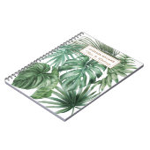 Waterverf Tropisch Monstera verlaat patroon Notitieboek (Linkerzijde)