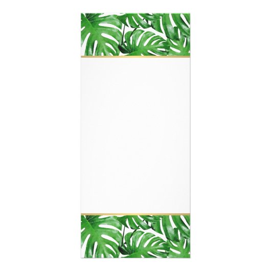 Waterverf Tropisch Monstera verlaat patroon Reclamekaart (Achterkant)