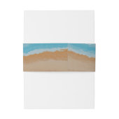 Waterverf Tropisch Oceaan Strand Bruiloft Uitnodigingen Wikkel (Achterkant Voorbeeld)