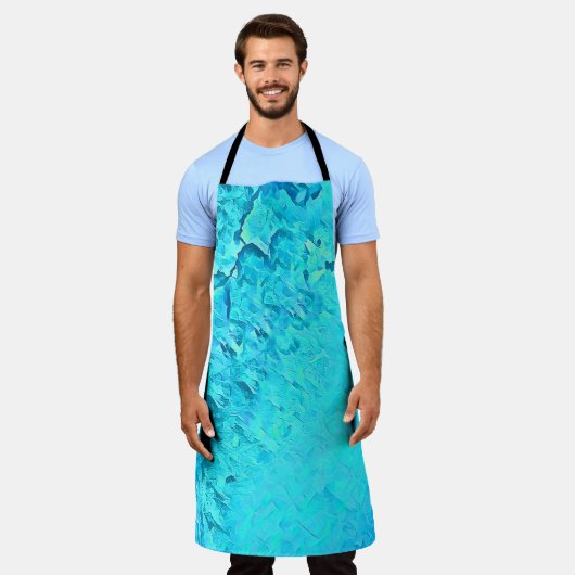 Waterverf Tropisch Oceaan Thema Schort (Gedragen)