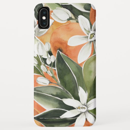 Waterverf Tropisch Oranje en bloemen Case-Mate iPhone Case (Achterkant)
