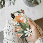 Waterverf Tropisch Oranje en bloemen Case-Mate iPhone Case