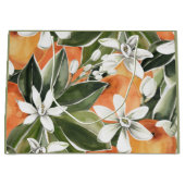 Waterverf Tropisch Oranje en bloemen Groot Cadeauzakje (Voorkant)