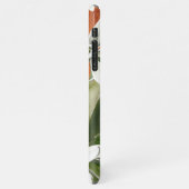 Waterverf Tropisch Oranje en bloemen iPhone Hoesje (Linkerkant)