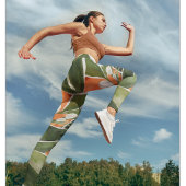 Waterverf Tropisch Oranje en bloemen Leggings