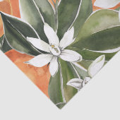 Waterverf Tropisch Oranje en bloemen Tissuepapier (Detail)