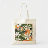 Waterverf Tropisch Oranje en bloemen Tote Bag (Voorkant)