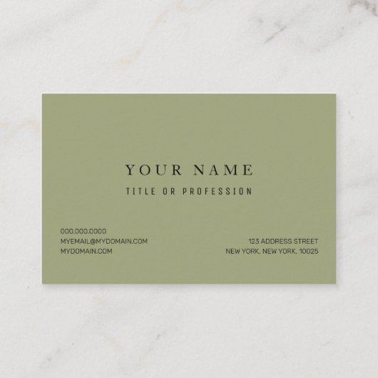 Waterverf Tropisch Oranje en bloemen Visitekaartje (Achterkant)