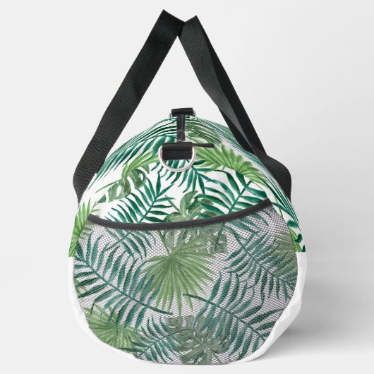 Waterverf tropisch palmblad strandweekend plunjezak (Rechts)