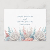 Waterverf Tropisch Paradijs-RSVP-Bruiloft-Pruikkaa Briefkaart (Voorkant)