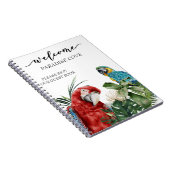 Waterverf Tropisch Parrot Guest Book Notitieboek (Rechterzijde)