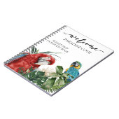 Waterverf Tropisch Parrot Guest Book Notitieboek (Linkerzijde)