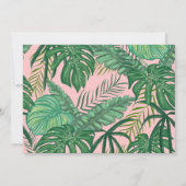 Waterverf Tropisch Roze Bachelorette Kaart (Achterkant)