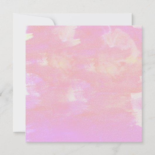 WATERVERF Tropisch roze uitnodiging (Achterkant)