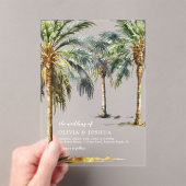 Waterverf Tropisch strand bruiloft Acryl Uitnodigingen (Insitu (Draagbaar))