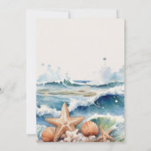 Waterverf Tropisch strand bruiloft Kaart (Achterkant)