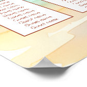 Waterverf Tropisch strand bruiloft Poster (Hoek)