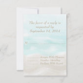 Waterverf Tropisch strand bruiloft RSVP (Achterkant)