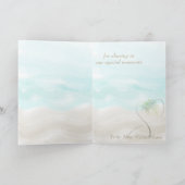 Waterverf Tropisch strand Hartelijk dank Bedankkaart (Binnen)