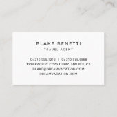 Waterverf Tropisch strand palm Trees Gold Visitekaartje (Achterkant)