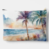 Waterverf tropisch strand, palmbomen etui (Achterkant)