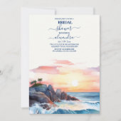 Waterverf Tropisch strand Vrijgezellenfeest Kaart (Voorkant)