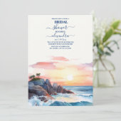 Waterverf Tropisch strand Vrijgezellenfeest Kaart (Staand voorkant)