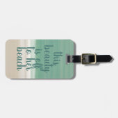 Waterverf Tropisch Turquoise Beach Bagagelabel (Voorkant horizontaal)